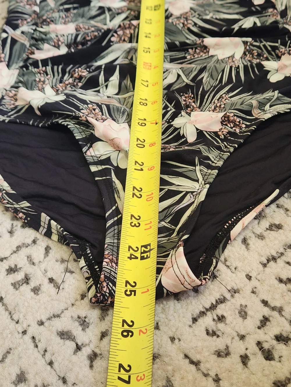 Nip Tuck Twist Front Flower One Piece Swimsuit Joanne Fern Gully Black Pink 6